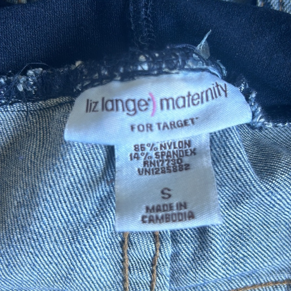 Liz Lange Maternity | Over belly denim shorts | small - Picture 3 of 4